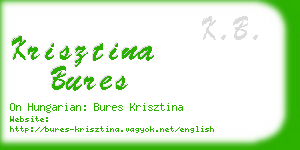 krisztina bures business card